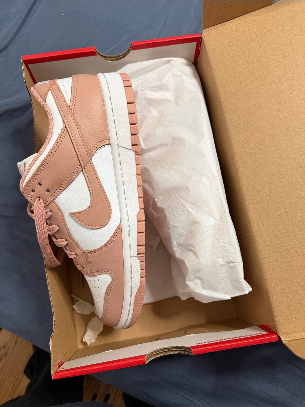 Nike Women's Low-Top Sneakers in Light Pink and White - Picture 1 of 3